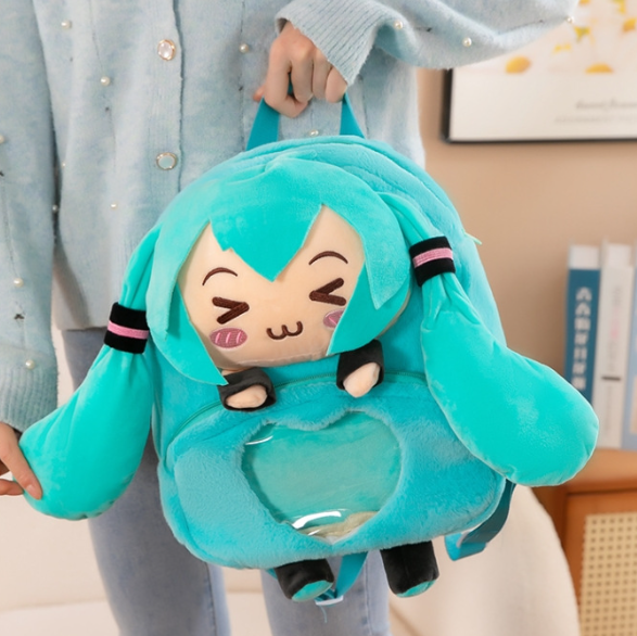 Рюкзак детский плюшевий Мику Хатсуне Miku Hatsune аниме вокалоид большой 30 см бирюзовый (SVS) - Фото 2 Рюкзак детский плюшевий Мику Хатсуне Miku Hatsune аниме вокалоид большой 30 см бирюзовый (SVS) - изображение 2