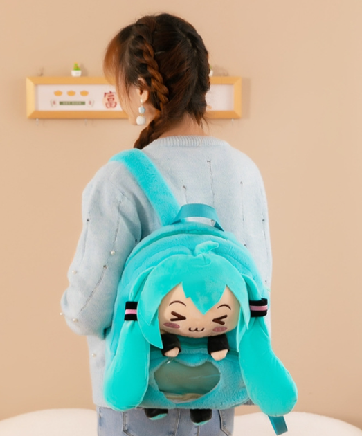 Рюкзак детский плюшевий Мику Хатсуне Miku Hatsune аниме вокалоид большой 30 см бирюзовый (SVS) - Фото 4 Рюкзак детский плюшевий Мику Хатсуне Miku Hatsune аниме вокалоид большой 30 см бирюзовый (SVS) - изображение 4