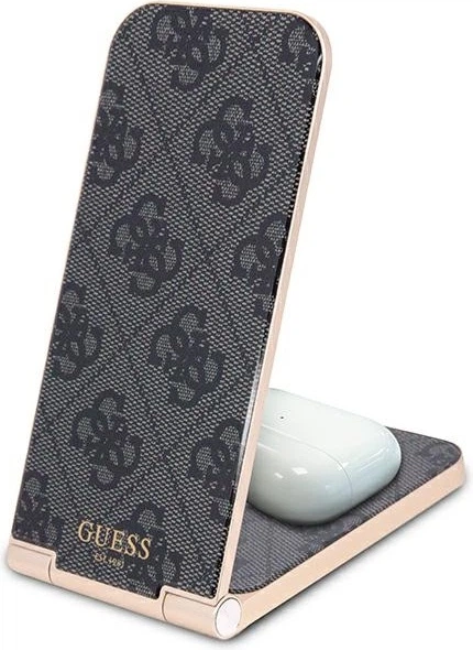 Бездротовий зарядний пристрій Guess 4G Pattern 2-in-1 MagSafe 15W Black (GUDCFAL4PEGK) - зображення 2