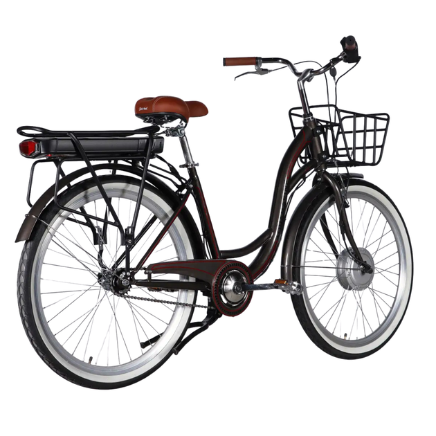 Велосипед з електроприводом 28" ST Dorozhnik eAQUAMARINE BH рама-19" 36B 13А*г 500Вт сірий з кошиком 2026 - зображення 2
