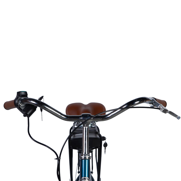 Велосипед с электроприводом 28" ST Dorozhnik eAQUAMARINE BH рама-19" 36B 13А*г 500Вт темно-синий с корзиной 2026 - изображение 4