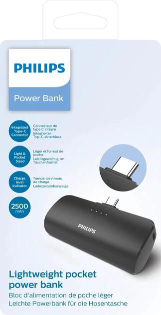 УМБ Philips DLP2510C/00 2500 mAh 9.5W Grey (Phil-DLP2510C/00) - зображення 2