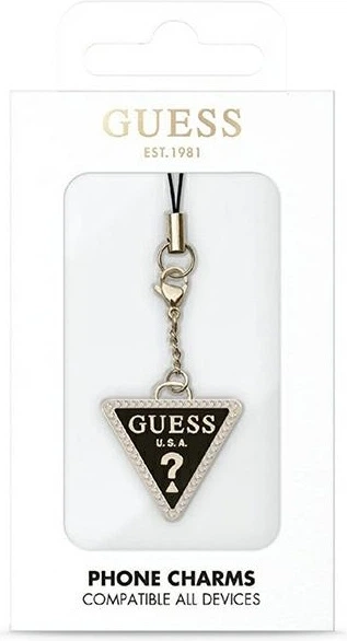 Ремешок Guess Heart Triangle Diamond Charm Gold Black (GUCPMTDCK) - зображення 2
