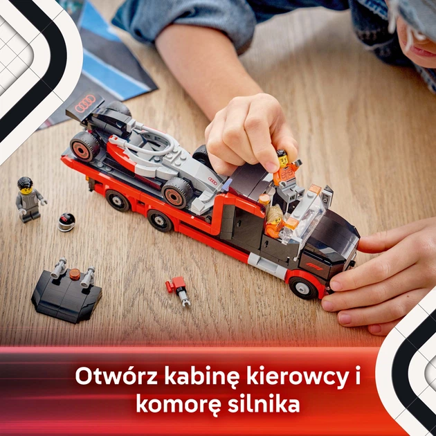 Конструктор LEGO City Вантажівка для демонстрації F1 із перегоновим автомобілем Audi F1 508 деталей (60493) - зображення 5