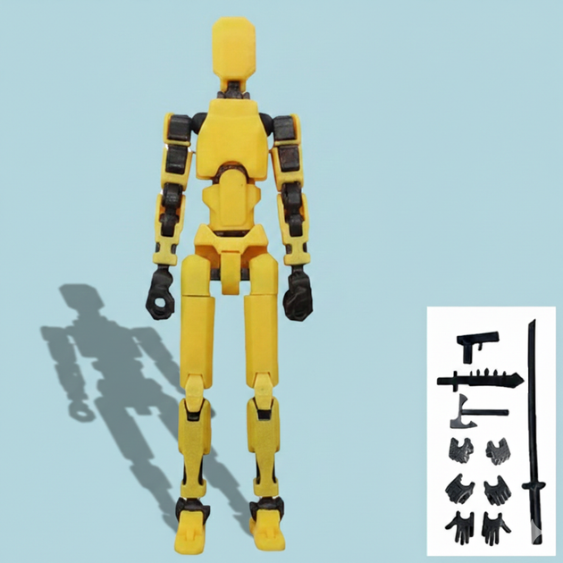 Робот конструктор многосуставный подвижный манекен 3D Dummy 13 жёлтый (II) 34511 - Фото 1 Робот конструктор многосуставный подвижный манекен 3D Dummy 13 жёлтый (II) 34511 - изображение 1