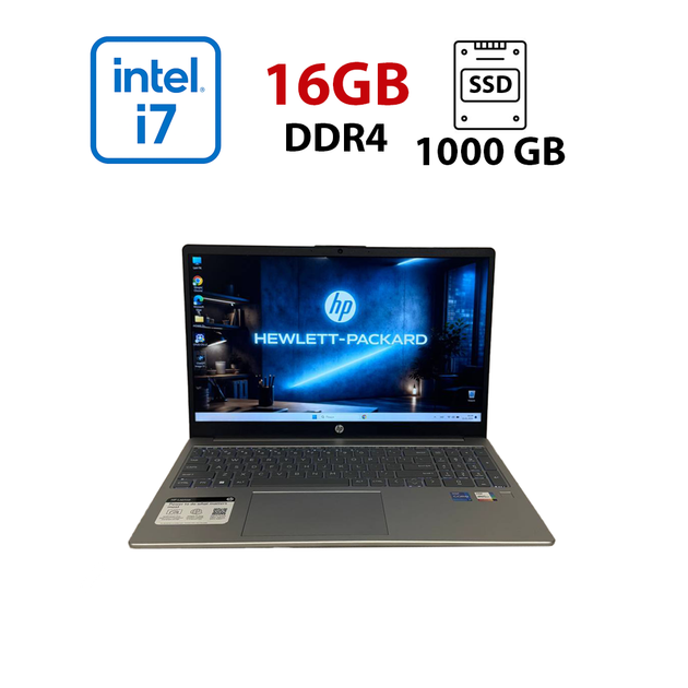 Ультрабук Б-класс HP 15-fd0182wm / 15.6" (1920x1080) IPS / Intel Core i7-1355U (10 (12) ядер по 3.7 - 5.0 GHz) / 16 GB DDR4 / 1000 GB SSD / Intel Iris Xe Graphics / WebCam б/у - Фото 1 Ультрабук Б-класс HP 15-fd0182wm / 15.6" (1920x1080) IPS / Intel Core i7-1355U (10 (12) ядер по 3.7 - 5.0 GHz) / 16 GB DDR4 / 1000 GB SSD / Intel Iris Xe Graphics / WebCam б/у - изображение 1
