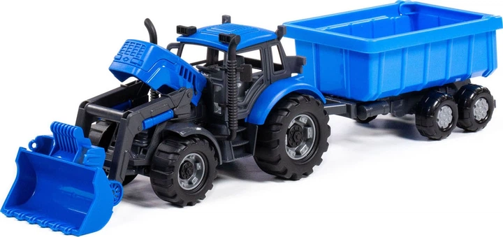 Трактор Cavallino з навантажувачем і причепом-самоскидом 1:32 синій 1450914 (8719214072926) - зображення 2