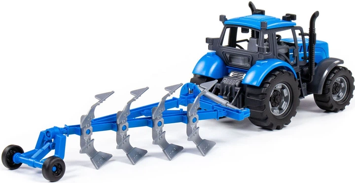 Трактор Cavallino з плугом 1:32 синій 1450916 (8719214073176) - зображення 3