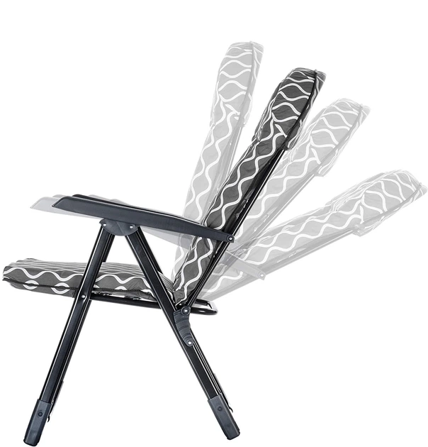 Krzesło ogrodowe Kadax Soller K8592 116 x 70 cm Szare romby (5903699479414) - obraz 4