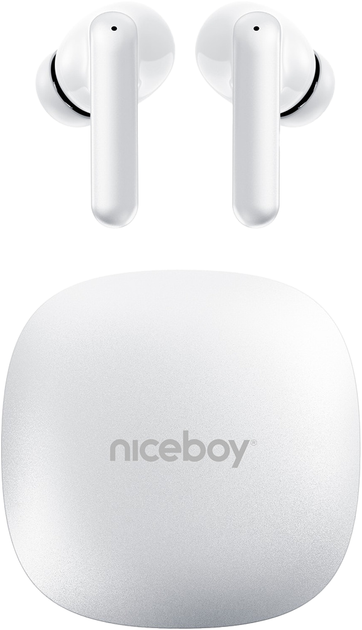 Słuchawki bezprzewodowe Niceboy Pins 4 Pro ANC Arctic White (8594182431193) - obraz 2
