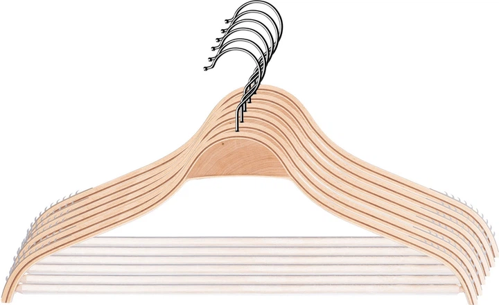 Вішалки для одягу Kadax дерев'яні 6 шт K292 (5902730385073) - зображення 1