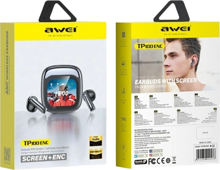 Słuchawki AWEI TP100 ENC Black (6954284023283) - obraz 2