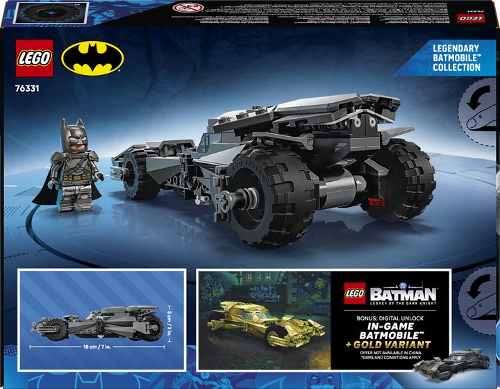 Конструктор LEGO Super Heroes Бэтмобиль из фильма Бэтмен против Супермена 220 деталей (76331) - изображение 9