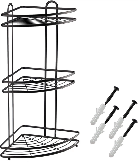 Полиця для ванної кімнати Kadax Kobuk K3881 57.5 х 25.5 см Чорна (5903699429044) - зображення 8