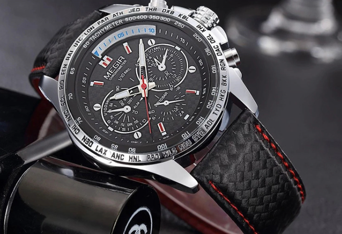 Мужские часы Megir Sport Chrono Black - изображение 5