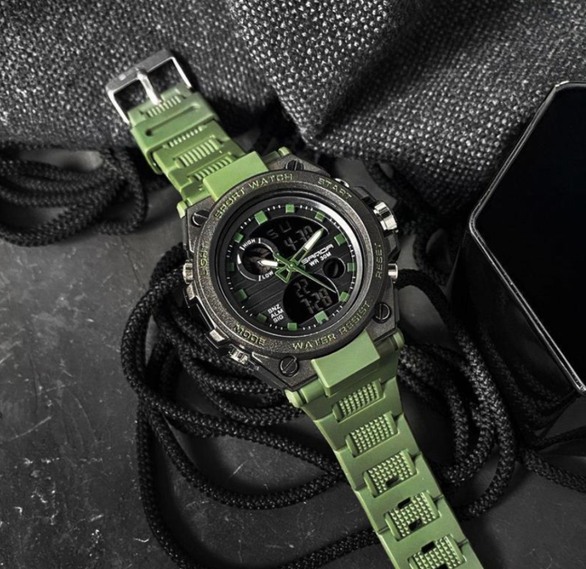Мужские часы Sanda Sport Watch Khaki - изображение 5