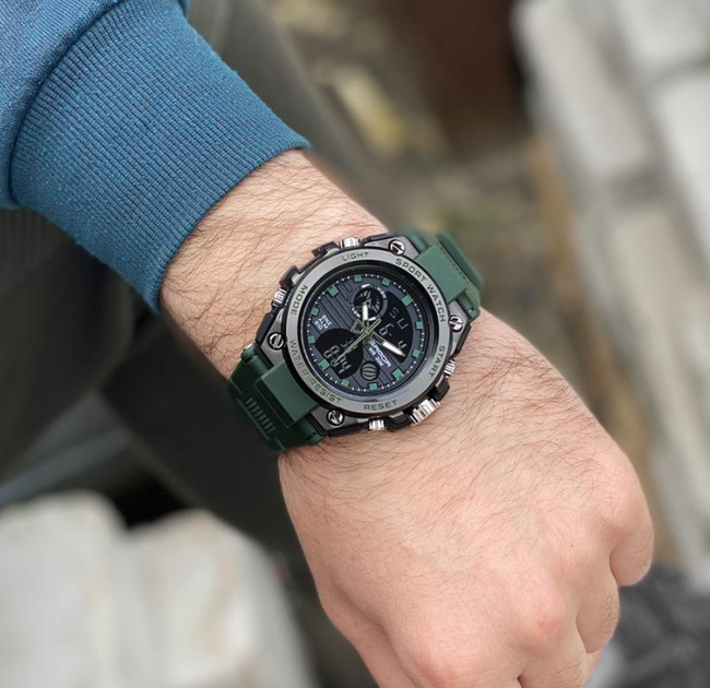 Мужские часы Sanda Sport Watch Khaki - изображение 6