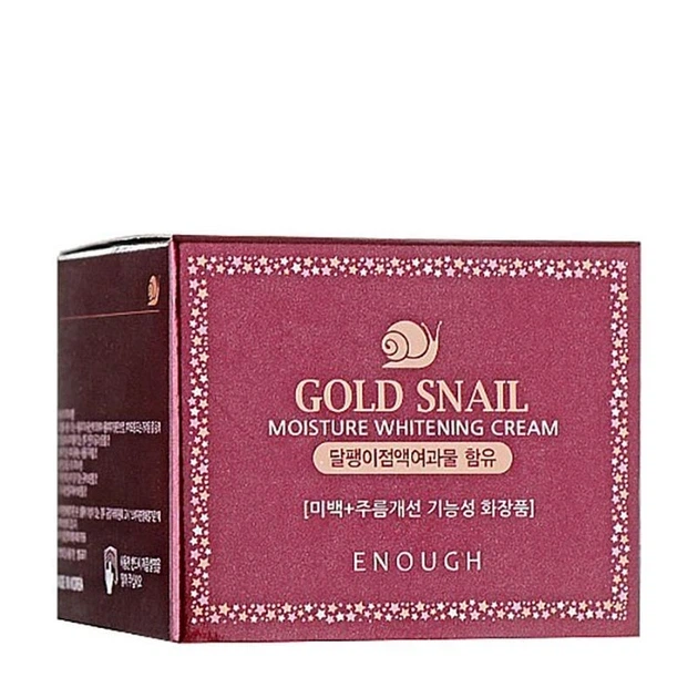 Крем для лица с улитковым фильтратом ENOUGH Gold Snail Moisture Whitening Cream - 50 мл - Фото 2 Крем для лица с улитковым фильтратом ENOUGH Gold Snail Moisture Whitening Cream - 50 мл - изображение 2