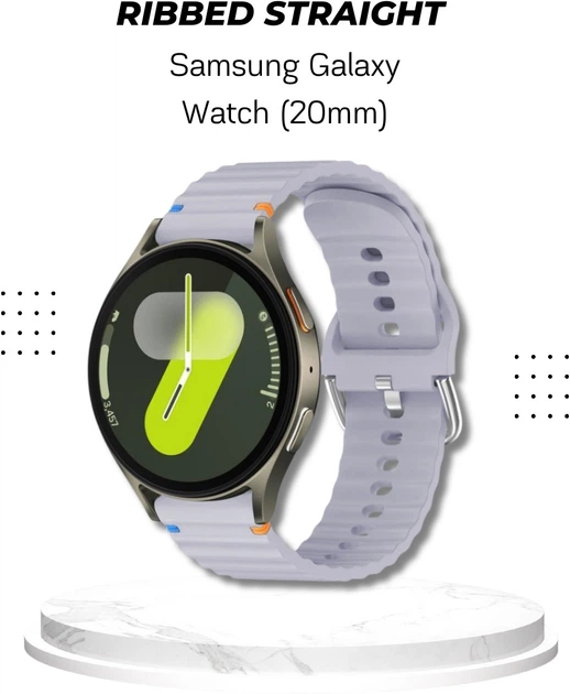 Ремешок BeCover Ribbed Straight 20mm для Samsung Galaxy Watch 7 40/44mm/7 FE/6/6 Classic/5/5 Pro/4/4 Classic/Watch 3 41mm Purple (BC_714851) - Фото 5 Ремешок BeCover Ribbed Straight 20mm для Samsung Galaxy Watch 7 40/44mm/7 FE/6/6 Classic/5/5 Pro/4/4 Classic/Watch 3 41mm Purple (BC_714851) - изображение 5