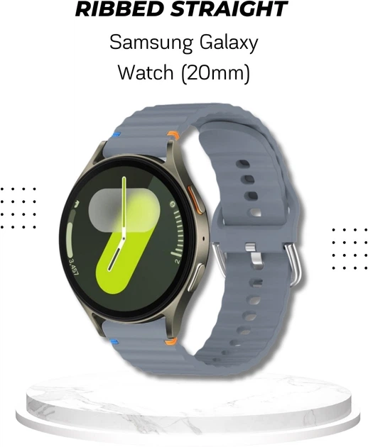 Ремешок BeCover Ribbed Straight 20mm для Samsung Galaxy Watch 7 40/44mm/7 FE/6/6 Classic/5/5 Pro/4/4 Classic/Watch 3 41mm Blue (BC_714841) - Фото 5 Ремешок BeCover Ribbed Straight 20mm для Samsung Galaxy Watch 7 40/44mm/7 FE/6/6 Classic/5/5 Pro/4/4 Classic/Watch 3 41mm Blue (BC_714841) - изображение 5