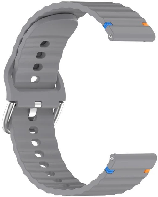 Ремешок BeCover Ribbed Straight 20mm для Samsung Galaxy Watch 7 40/44mm/7 FE/6/6 Classic/5/5 Pro/4/4 Classic/Watch 3 41mm Gray (BC_714845) - изображение 3