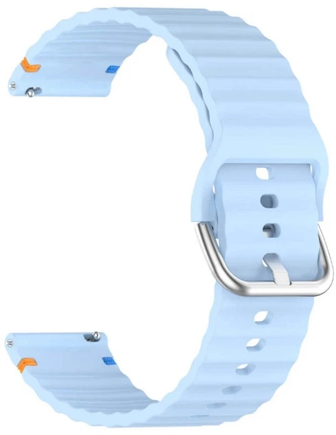 Ремешок BeCover Ribbed Straight 20mm для Samsung Galaxy Watch 7 40/44mm/7 FE/6/6 Classic/5/5 Pro/4/4 Classic/Watch 3 41mm Light Blue (BC_714847) - изображение 2
