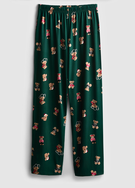 Жіночі піжамні штани Primark Christmas Teddy Bear Bottoms L для дому та сну Зелений (8831) - Фото 5 Жіночі піжамні штани Primark Christmas Teddy Bear Bottoms L для дому та сну Зелений (8831) - зображення 5