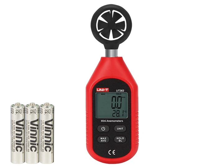 Miernik temperatury i prędkości wiatru UNI-T 9296 UT363 do 30 m/s (5900804100829) - obraz 2