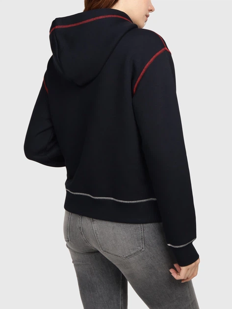 Bluza damska z kapturem kangurka Tommy Hilfiger WW0WW42424-DW5 M Granatowa (8720636763538) - obraz 2