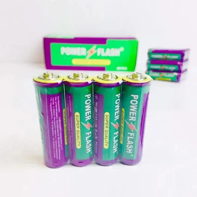 Батарейка пальчиковая Power Flash AA (LR6) Alkaline +40% энергии (1 шт.) - Фото 2 Батарейка пальчиковая Power Flash AA (LR6) Alkaline +40% энергии (1 шт.) - изображение 2