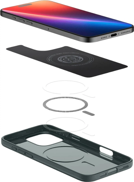 Etui Spigen Thin Fit MagFit do Apple iPhone 16 Pro Max Abyss Green (8809971229173) (955555912017512) - Outlet - obraz 6