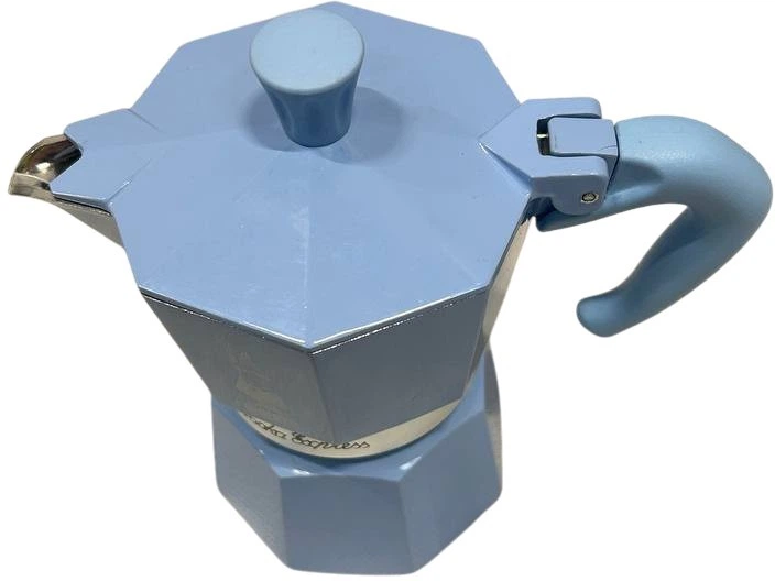 Zestaw Bialetti Kawiarka Moka Express na 3 filiżanki 130 ml niebieski + Kawa mielona Perfetto Moka Mandorla 250 g (8006363095341) (955555913099659) - Outlet - obraz 2