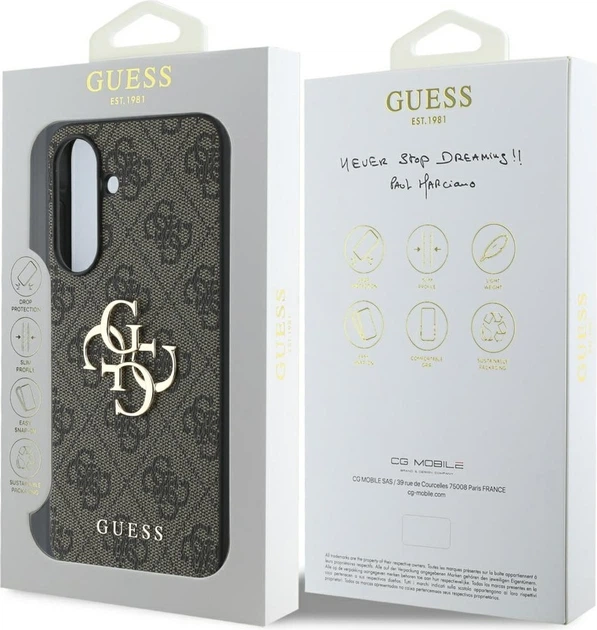 Etui plecki Guess 4G Big Metal Logo do Samsung Galaxy A56 Brown (GUHCSA564GMGBR) - obraz 7