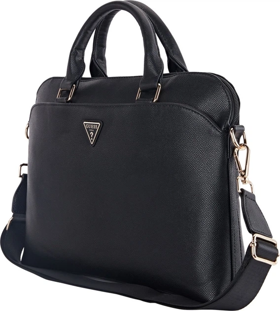Torba na laptopa Guess Grained Triangle Logo 15" Black (GUCB15PGTSPSK) - obraz 2