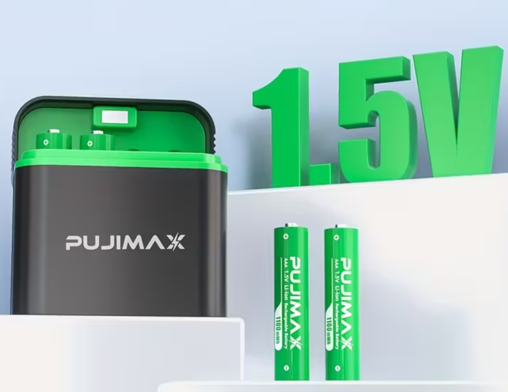 Аккумуляторные батарейки в зарядном боксе 1100mWh Li-Ion 1.5v AAА мизинчиковые аккумуляторы с зарядкой кейс Pujimax 4шт - изображение 2