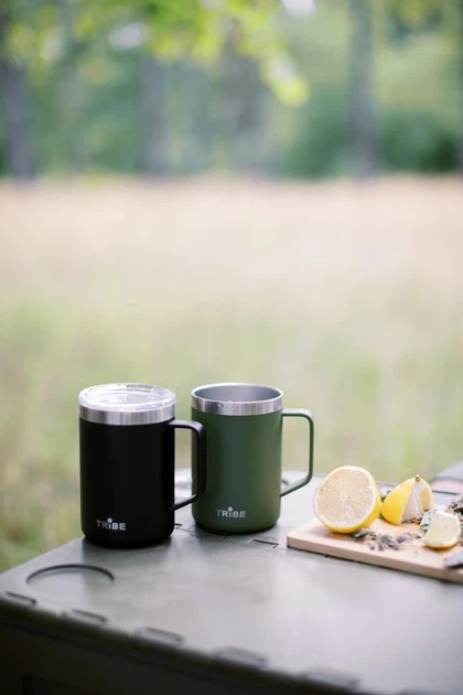 Термокружка Tribe Classic Mug T-FA-0033-olive 500 мл оливкова - Фото 5 Термокружка Tribe Classic Mug T-FA-0033-olive 500 мл оливкова - зображення 5