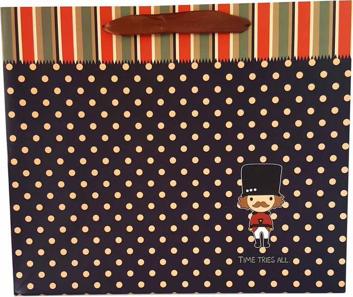 Zestaw torebek prezentowych Jupiter matowa w kropki 26 x 31 x 4 cm 12 szt (5907489003582) - obraz 2