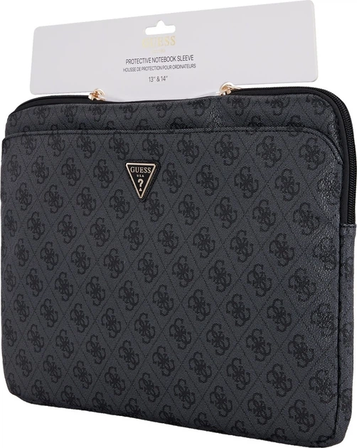 Etui na laptopa Guess 4G Zipper Pocket Triangle Logo 14" Black (GUCS14ZP4DPTK) - obraz 4