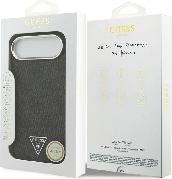 Панель Guess 4G Triangle Logo MagSafe для Apple iPhone Air Black-Silver (GUHMP17MP4TSRCMK) - зображення 8