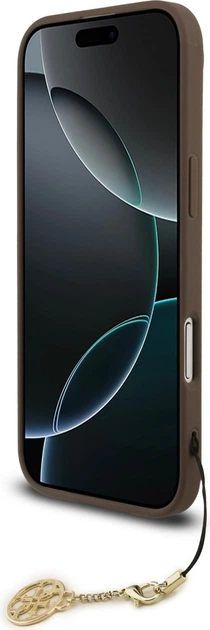 Etui plecki Guess 4G Charms Collection MagSafe do Apple iPhone Air Brown (GUHMP17MGF4GCW) - obraz 4