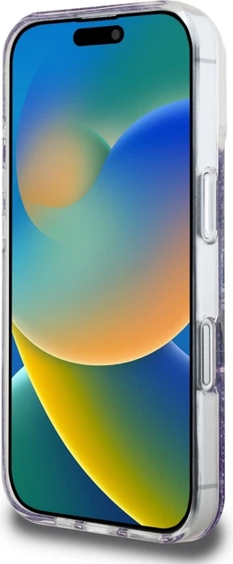 Панель Guess Resin Gradient Glitter MagSafe для Apple iPhone 16 Purple (GUHMP16SRGRGEU) - зображення 5