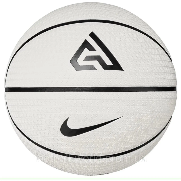 М'яч баскетбольний Nike PLAYGROUND 8P 2.0 G ANTETOKOUNMPO DEFLATED PALE N.100.4139.129.07 (розмір 7) для вулиці й залу - зображення 2