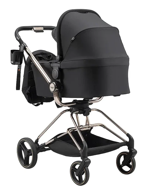 Коляска 2 в 1 Bair Moon Gold Edition MG-01 черный - изображение 7