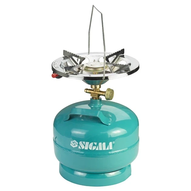 Газовый баллон 5 л в комплекте с горелкой Sigma с пьезоподжигом - Фото 1 Газовый баллон 5 л в комплекте с горелкой Sigma с пьезоподжигом - зображення 1