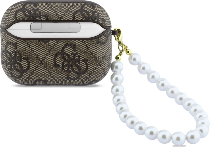 Чохол Guess 4G Pearl Strap для Apple AirPods Pro 3 Brown (GUAP3P4E4PSW) - зображення 3