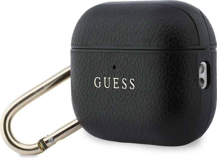 Чохол Guess Grained Classic Logo для Apple AirPods Pro 3 Black (GUAP3PGUGMK) - зображення 2