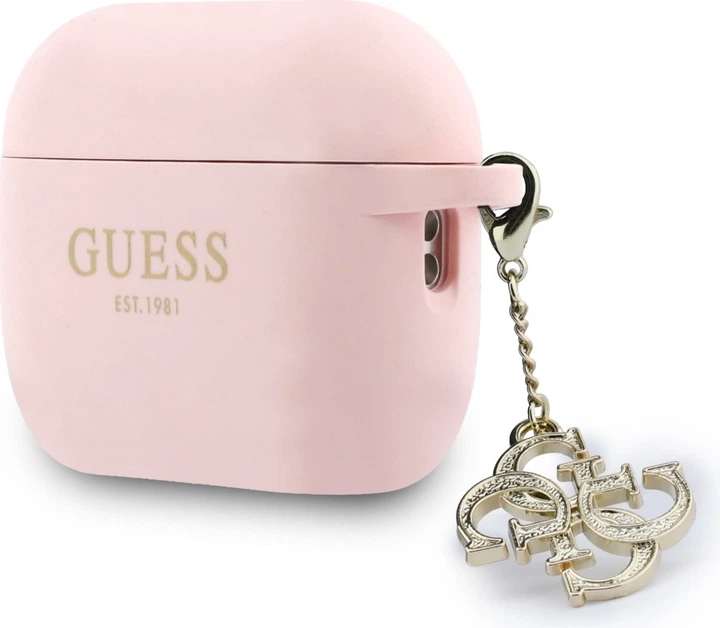 Чохол Guess Silicone 4G Charm для Apple AirPods Pro 3 Pink (GUAP3LECG4P) - зображення 2