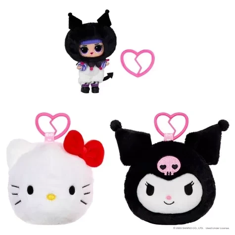 Кукла LOL Surprise Loves Hello Kitty and Friends Plush Kuromi Q.T. Куроми лол двухсторонняя плюшевая 596608 - изображение 6