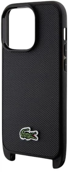 Etui Lacoste do iPhone 14 Pro Iconic Petit Pique Crossbody Black (LCHCP14LSPVCK) - obraz 3