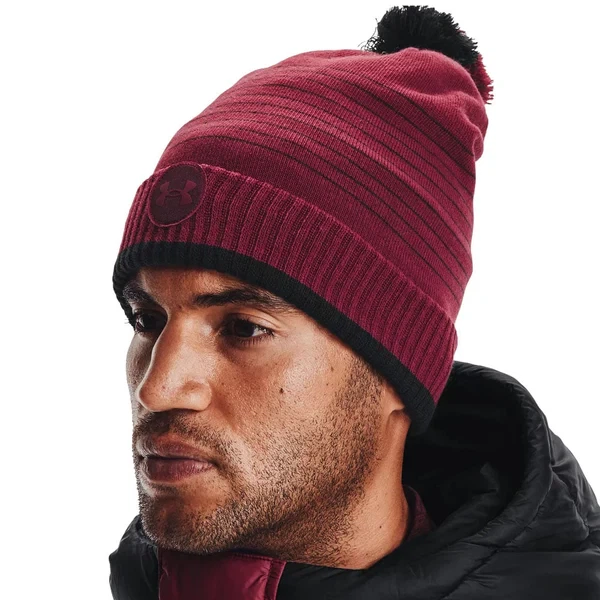 Чоловіча зимова шапка Under Armour Halftime Fleece тепла флісова One Size Бордова - Фото 1 Чоловіча зимова шапка Under Armour Halftime Fleece тепла флісова One Size Бордова - изображение 1